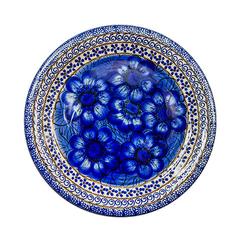 Piatto Fondo Blu In Ceramica - FloralGarden