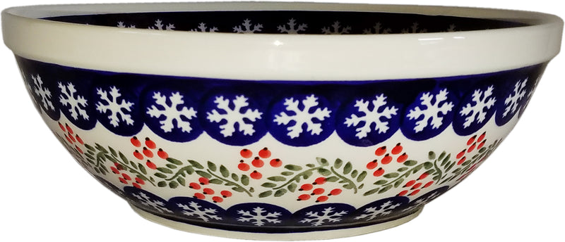 Boleslawiec Polish Pottery UNIKAT Large Serving or Mixing Bowl "Red Berries"
