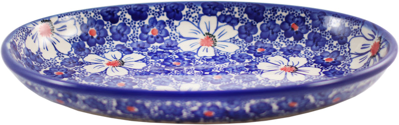 Boleslawiec Polish Pottery UNIKAT Serving Platter "Haylee Daisy" from Eva&