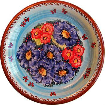 Polish Pottery Dinner PlateBlue Sky Meadow