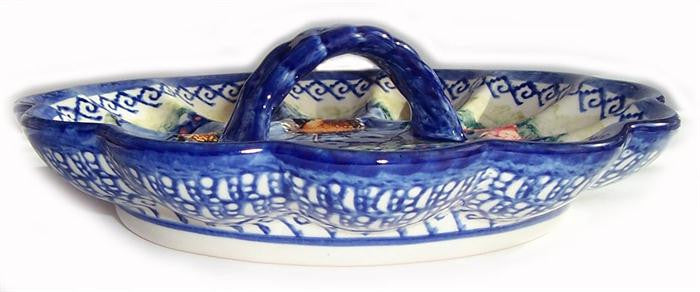 Boleslawiec Polish Pottery UNIKAT Egg Plate "Isabelle"