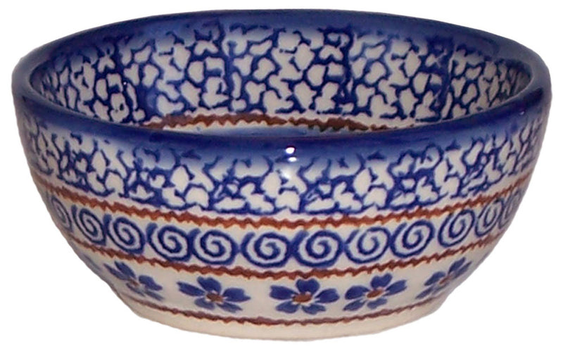 Boleslawiec Polish Pottery UNIKAT Mini Bowl "Blue Garden"