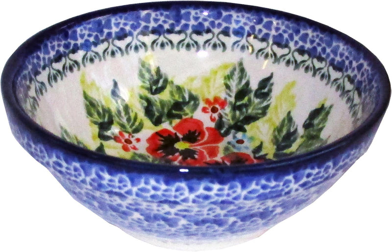 Boleslawiec Polish Pottery UNIKAT Ice Cream or Condiment Bowl "Summer Day"