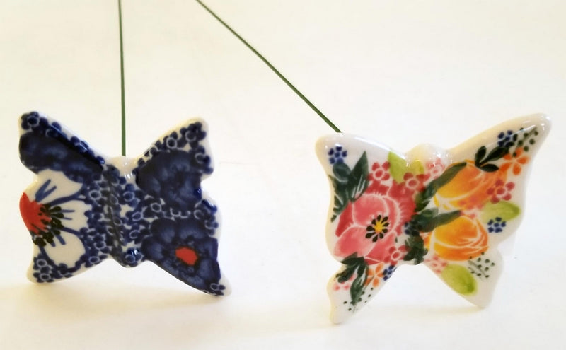 Boleslawiec Polish Pottery UNIKAT Butterfly Ornament "Haylee Daisy"