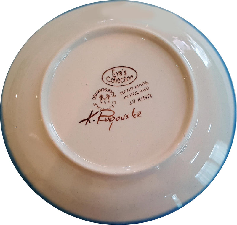 Boleslawiec Polish Pottery UNIKAT 7.5" Breakfast or Dessert Plate "Summer Day"