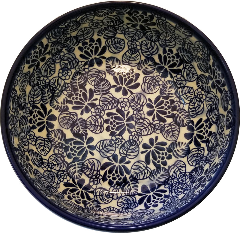 Boleslawiec Polish Pottery Pasta or Soup Serving Bowl Unikat "Madeline" by Eva&