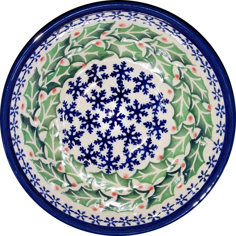 Boleslawiec Polish Pottery Cereal or Chili Serving Bowl "Holly"