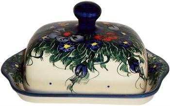 Polish Pottery Butter DishWild Field