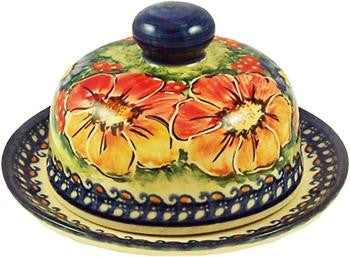 Covered Cheese or Butter DishFlower Field