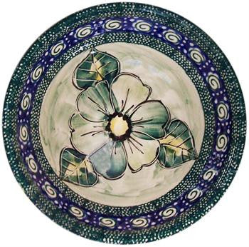 Polish Pottery Bowl SmallGreen Garden