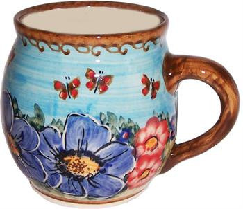 Polish Pottery Bubble MugBlue Sky Meadow