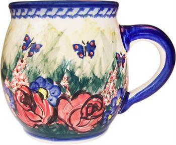 Polish Pottery Bubble MugWild Roses