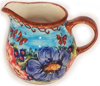 Polish Pottery CreamerBlue Sky Meadow