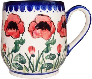 Polish Pottery Ladies MugPoppy Field