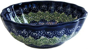 Polish Pottery Ice Cream Scalloped BowlAlex