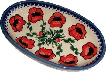 Small Oval Baking DishPoppy Field