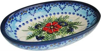 Polish Pottery Small Oval Baking DishVeronica