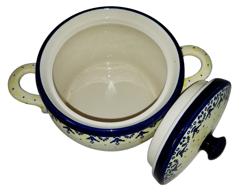 Boleslawiec Polish Pottery UNIKAT Baker Bean Pot "Lace"