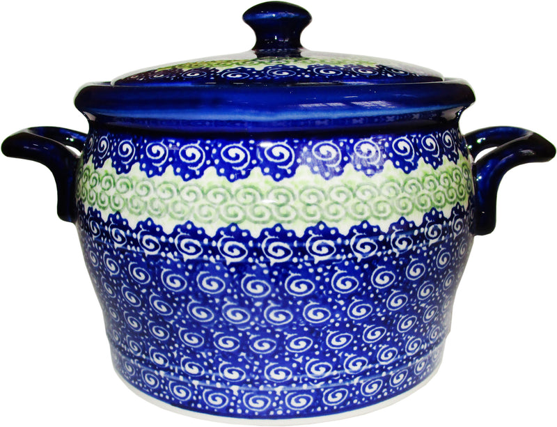 Boleslawiec Polish Pottery UNIKAT Baker Bean Pot "Alex"