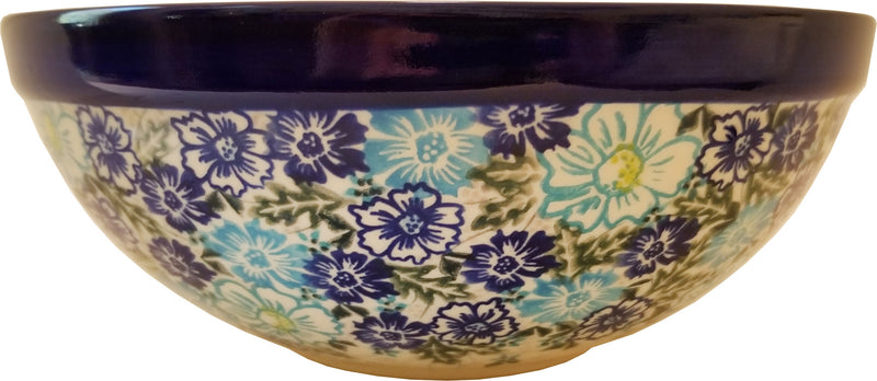 Boleslawiec Polish Pottery Large Serving or Mixing Bowl Unikat "April" by Eva&
