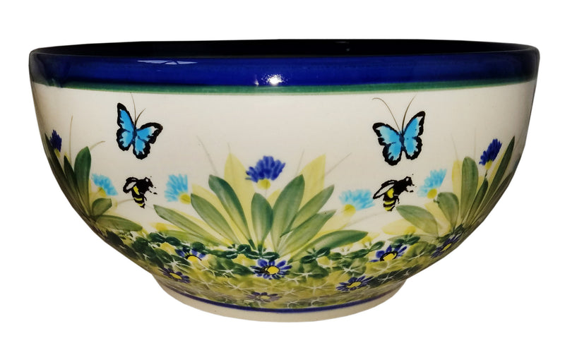 Boleslawiec Polish Pottery Unikat Large Mixing or Serving Bowl "Serenity"