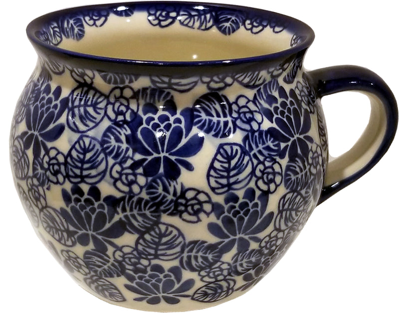 Boleslawiec Polish Pottery UNIKAT Huge 22 oz Coffee Mug, Tea Bubble Cup or Soup Mug "Madeline"