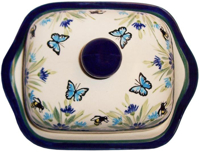 Boleslawiec Polish Pottery UNIKAT Butter Dish "Serenity"