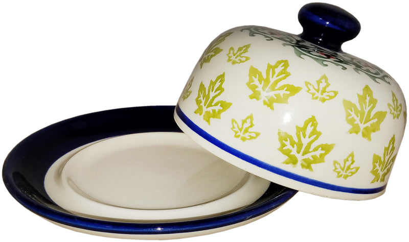 Boleslawiec Polish Pottery Covered Butter or Cheese Dish "Vermont"