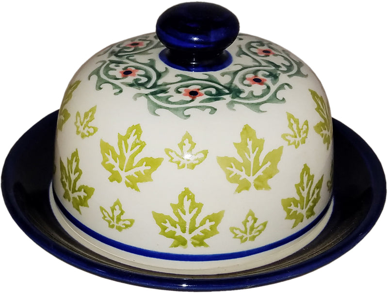 Boleslawiec Polish Pottery Covered Butter or Cheese Dish "Vermont"