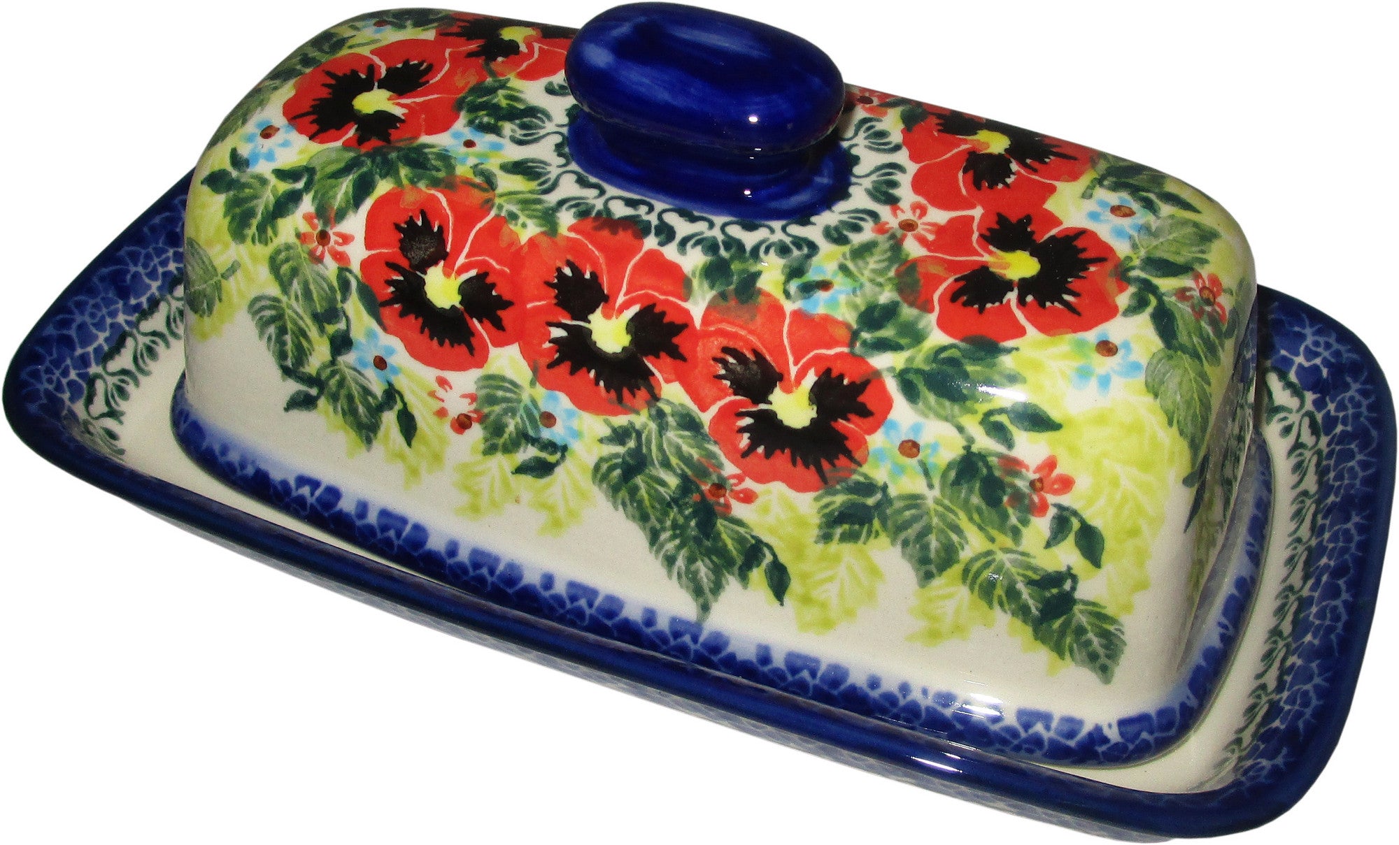 Boleslawiec Polish Pottery UNIKAT One Stick Butter Dish American Style