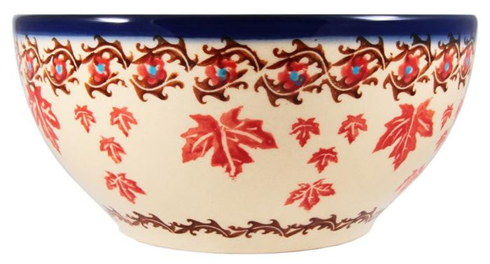 Boleslawiec Polish Pottery UNIKAT Cereal or Chili Bowl "Autumn"