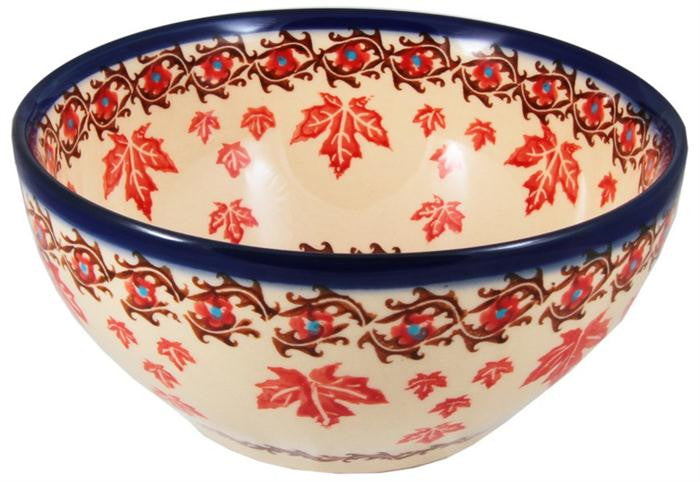Boleslawiec Polish Pottery UNIKAT Cereal or Chili Bowl "Autumn"