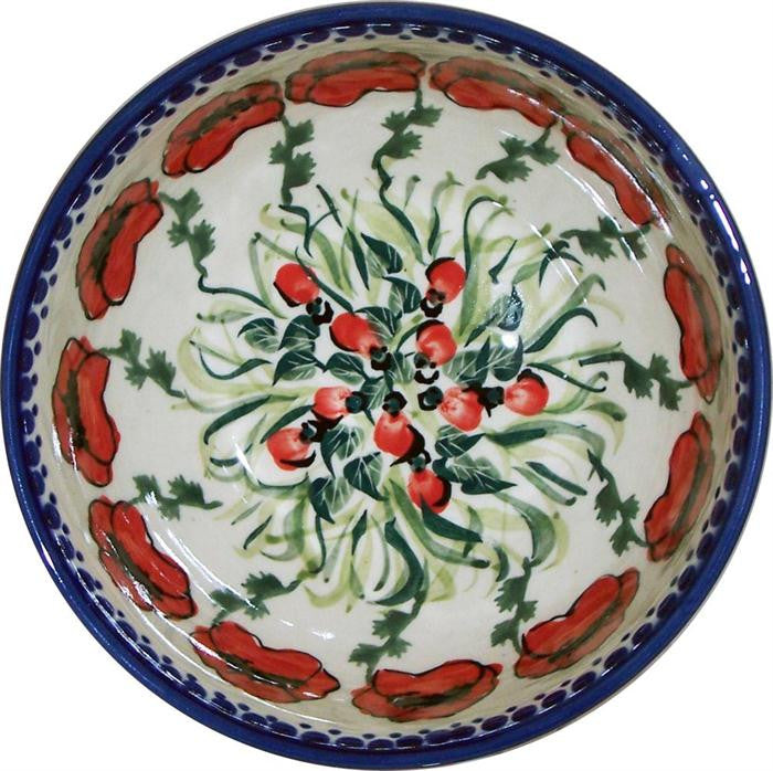 Boleslawiec Polish Pottery UNIKAT Cereal or Chili Bowl "Poppy Field"