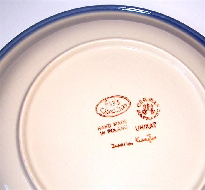 Boleslawiec Polish Pottery UNIKAT Dinner Serving Plate "Jazzy"