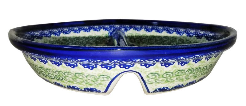 Boleslawiec Polish Pottery UNIKAT Divided Serving Platter "Alex"