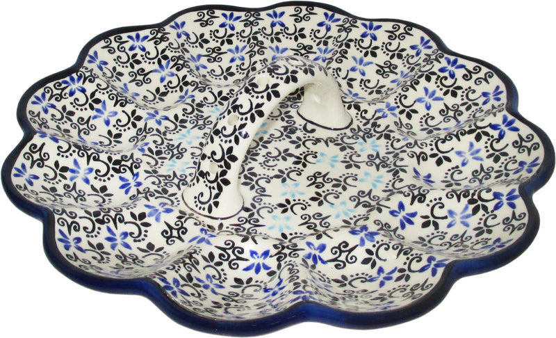 Boleslawiec Polish Pottery UNIKAT Egg Plate "Martina"