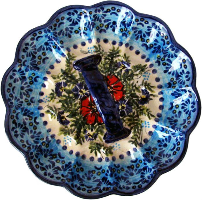 Boleslawiec Polish Pottery UNIKAT Egg Plate "Veronica"