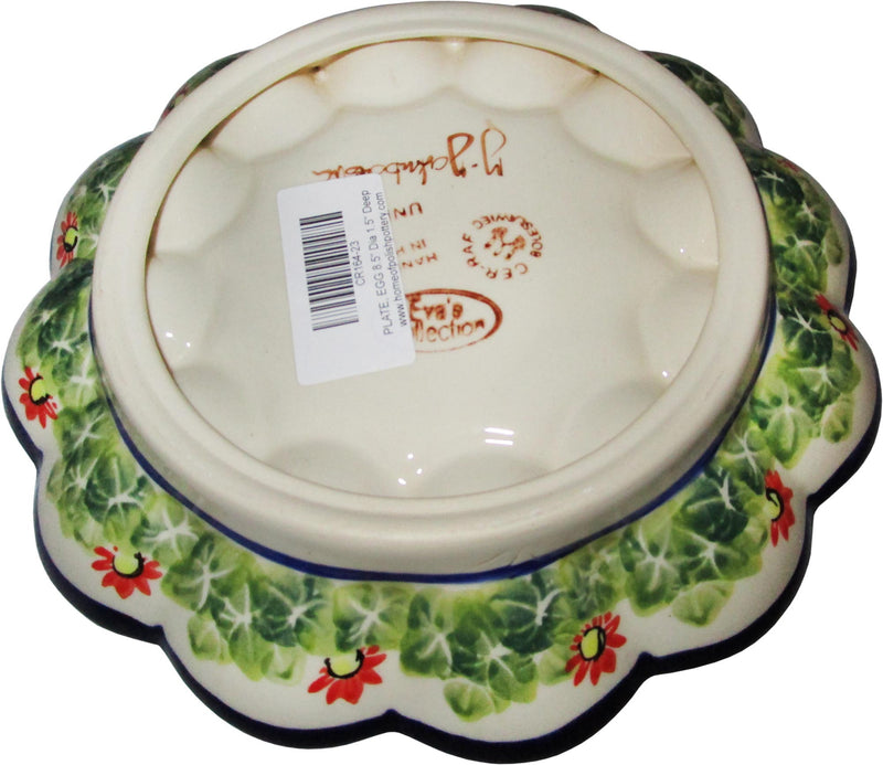 Boleslawiec Polish Pottery UNIKAT Egg Serving Plate "Spring"