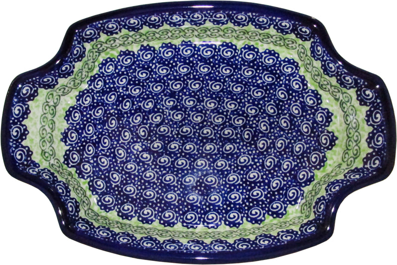 Boleslawiec Polish Pottery Large Fancy Platter "Alex"