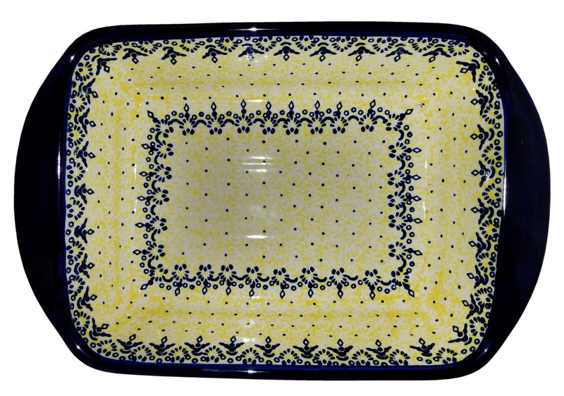 Boleslawiec Polish Pottery UNIKAT Lasagna Baker "Lace"