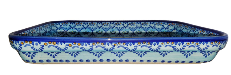 Boleslawiec Polish Pottery UNIKAT Medium Rectangular Lasagna Baker "Veronica"