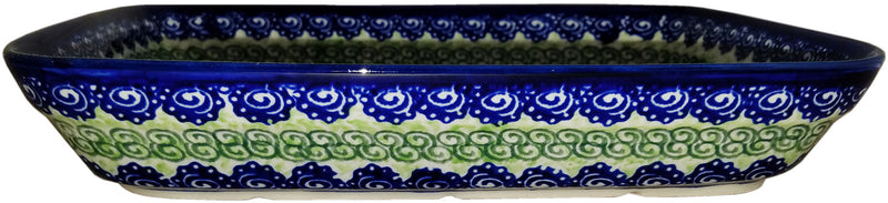 Boleslawiec Polish Pottery UNIKAT Small Lasagna Baker "Alex"