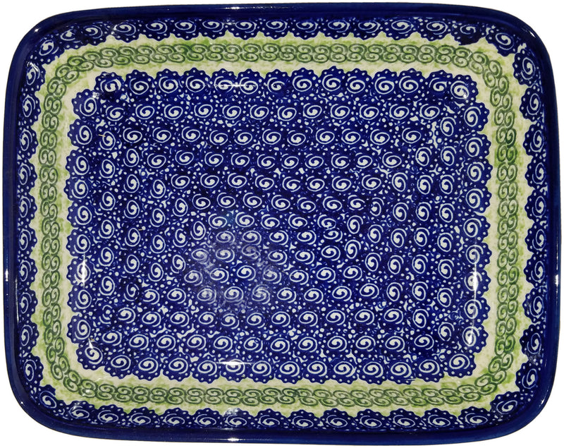 Boleslawiec Polish Pottery UNIKAT Small Lasagna Baker "Alex"