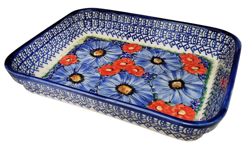 Boleslawiec Polish Pottery UNIKAT Large Rectangular Lasagna Baker "Isabelle"