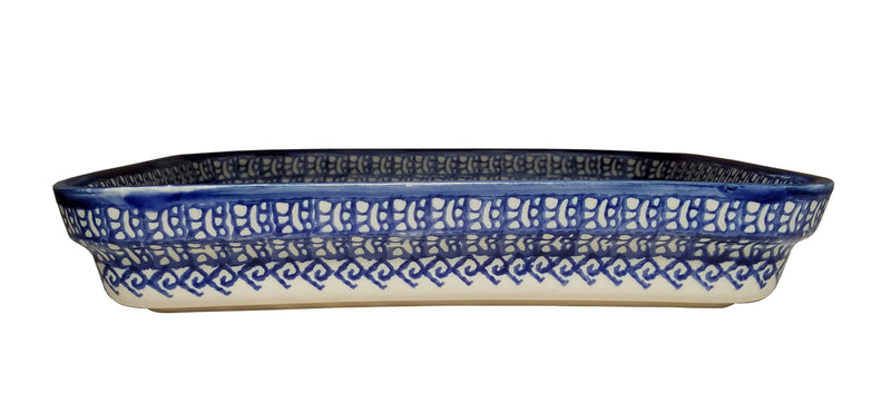 Boleslawiec Polish Pottery UNIKAT Medium Rectangular Lasagna Baker "Isabelle"