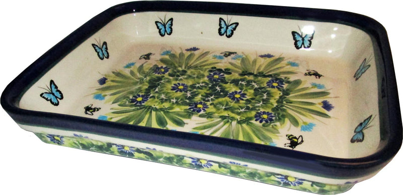 Boleslawiec Polish Pottery UNIKAT Large Rectangular Lasagna Baker "Serenity"