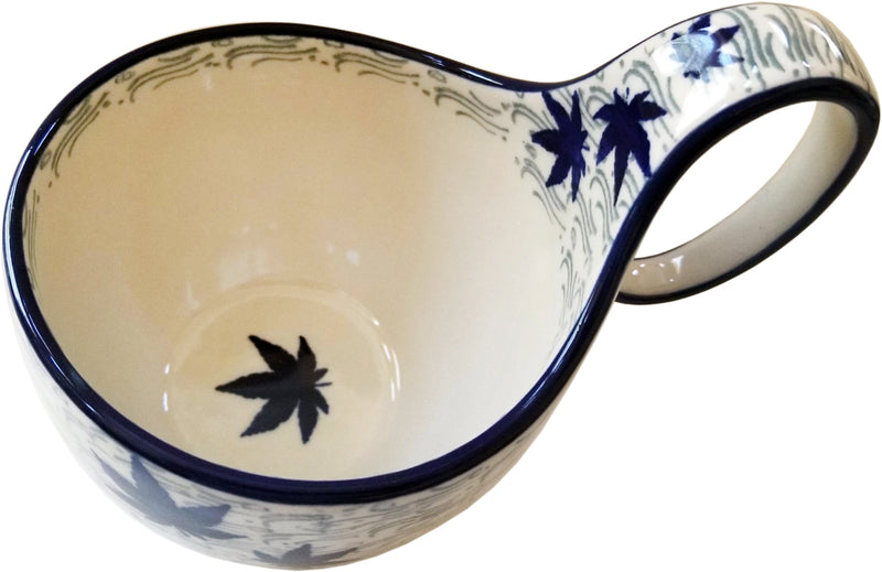 Boleslawiec Polish Pottery Bowl with Loop Handle CA 2545