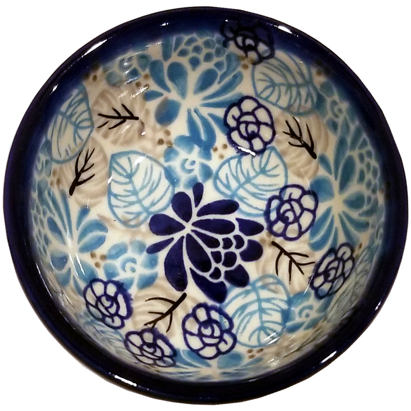 Boleslawiec Polish Pottery UNIKAT 3.5" Mini Bowl "Lotus Symphony"