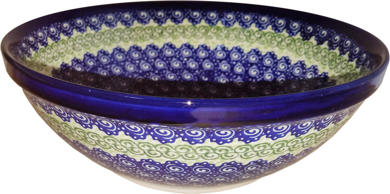 Boleslawiec Polish Pottery UNIKAT Large Serving or Mixing Bowl "Alex"