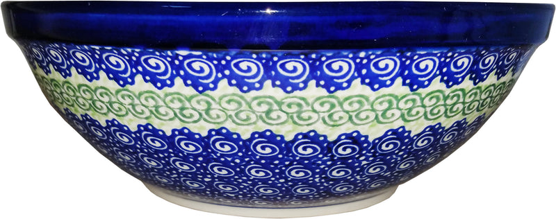 Boleslawiec Polish Pottery UNIKAT Large Serving or Mixing Bowl "Alex"